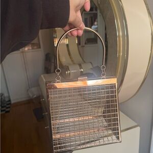 Stunning Gold Metal Statement Handbag